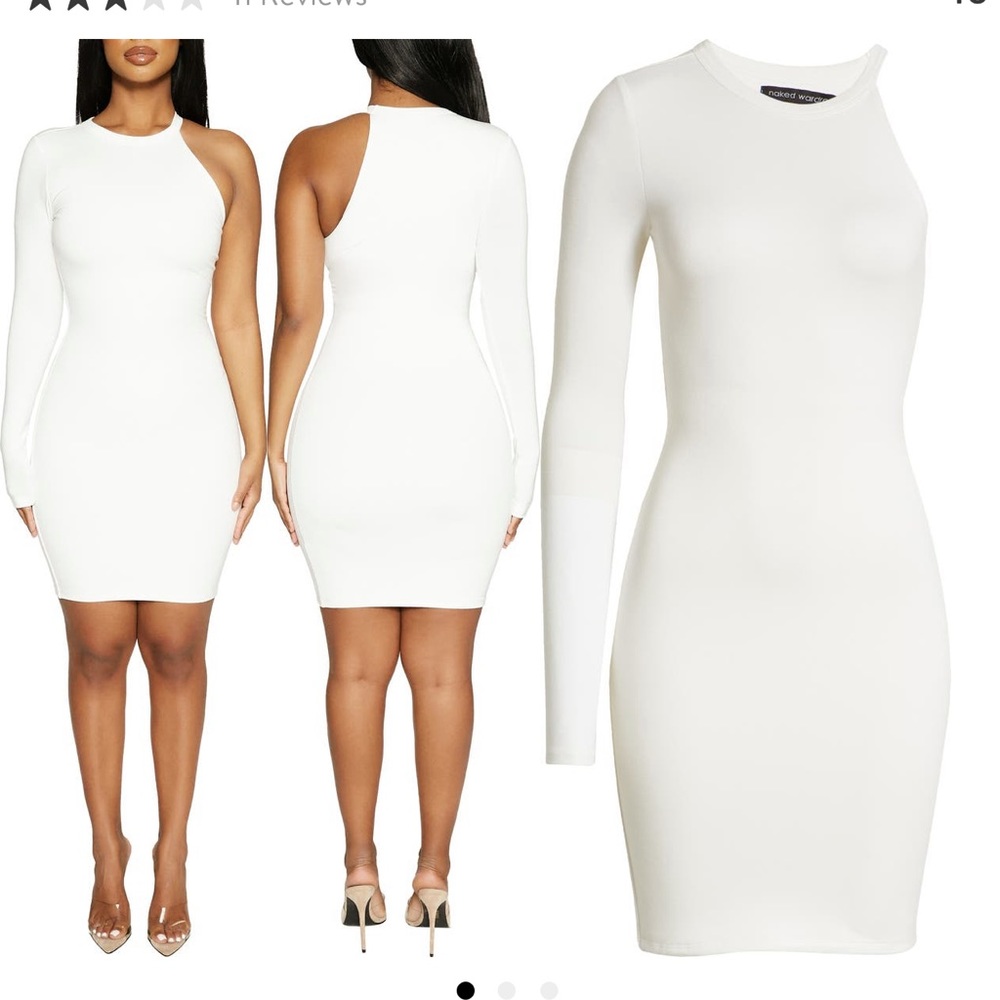 White naked wardrobe Body con dress